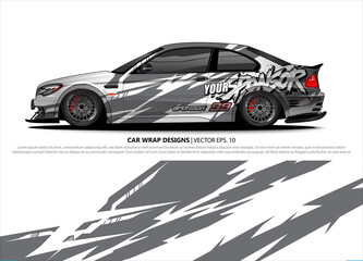 car wrap design. simple lines with abstract background vector concept for vehicle vinyl wrap and automotive decal livery