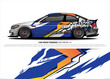 © talentelfino - car wrap design. simple lines with abstract background vector concept for vehicle vinyl wrap and automotive decal livery