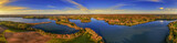Fototapeta Niebo - Panorama Kaszub z lotu ptaka.