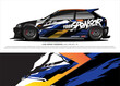 © talentelfino - car wrap design. simple lines with abstract background vector concept for vehicle vinyl wrap and automotive decal livery