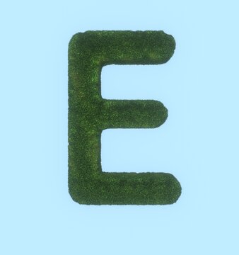 Grass Themed Font Letter E