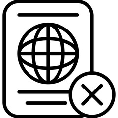 Canvas Print - Passport Icon