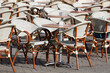 Stühle und Tische eines Cafes, Gastronomie, Deutschland, Europa