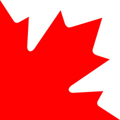 Wall Mural - Maple leaf symbol of Canada. Graphic background with Canada maple leaf. Vector illustration