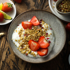 Sticker - Granola with yogurt and fresh strawberry