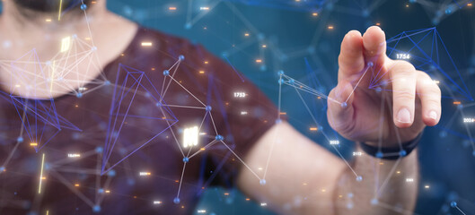 sphere network structure - abstract design connection design