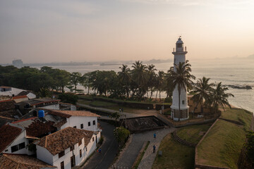 Wall Mural - Galle Aerial View. The Fort Galle and Lighthouse. Sri Lanka. 