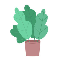 Poster - Growing salad greens at home semi flat color vector object. Full sized item on white. Planting leafy greens in pot simple cartoon style illustration for web graphic design and animation