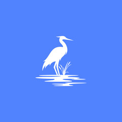 Heron logo vector icon illustration