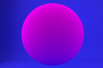 Pink sphere round button ball basic matted circle geometric shape solid figure simple minimalistic atom single drop object blank balloon design element. 3D rendering illustration isolated.