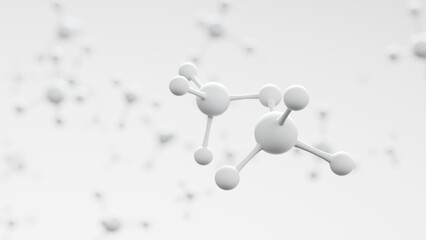 3D rendering of molecular structure background of Biotechnology