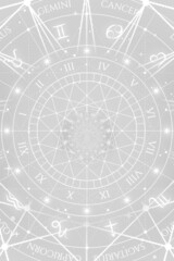 Zodiac Signs Horoscope background. Concept for fantasy and mystery