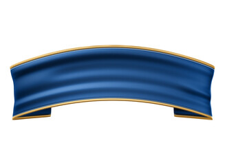 Wall Mural - 3d blue ribbon for composition