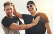 © Koegelenberg/peopleimages.com - My wingman of choice. Portrait of two happy friends enjoying the day outside together.