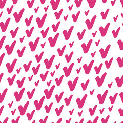 Poster - cute hand drawn seamless pattern with scribbles, waves or lines. trendy abstract patterns with doodl