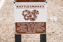 Rattlesnake Danger Warning Sign In Malibu Hills
