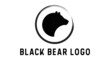 Black bear logo minimalistic distressed