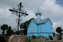 Historic Wooden Orthodox Church And Cemetery In Ryboly, Podlasie, Poland