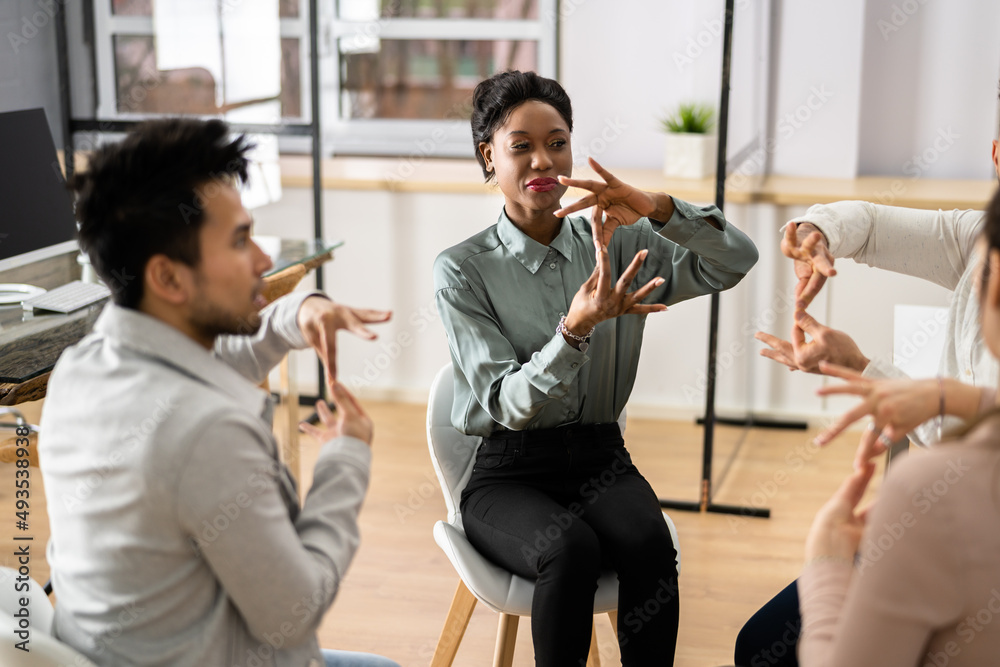 Sign Language Learning Stock Photo | Adobe Stock