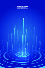 Fototapete - Spiral turntable with ray Internet technology vector background