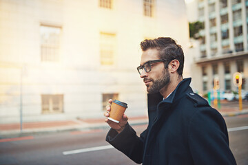 Canvas Print - Moving around the metro. Shot of a young businessman in the city.