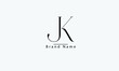 JK KJ J K abstract vector logo monogram template