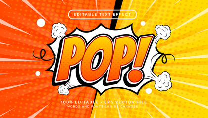 Poster - pop 3d text effect and editable text effect