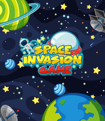 Wall Mural - space element in space background