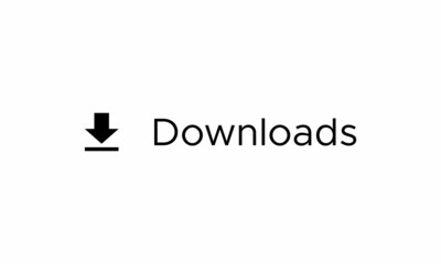 Poster - Download Menu Icon Vector Isolated on White Background