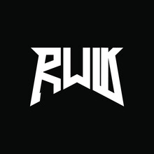 RUW Letter Logo Design On Black Background. RUW Creative Initials Letter Logo Concept. RUW Letter Design.
