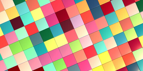 Leinwandbilder - Diagonal tiles in different colors. Background and texture.