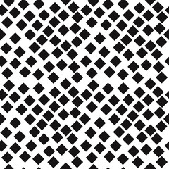 Poster - Black cubes are arranged on a white canvas, creating a seamless pattern.