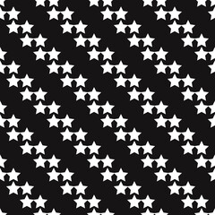 Poster - Diagonal white stars. Vector seamless stars.