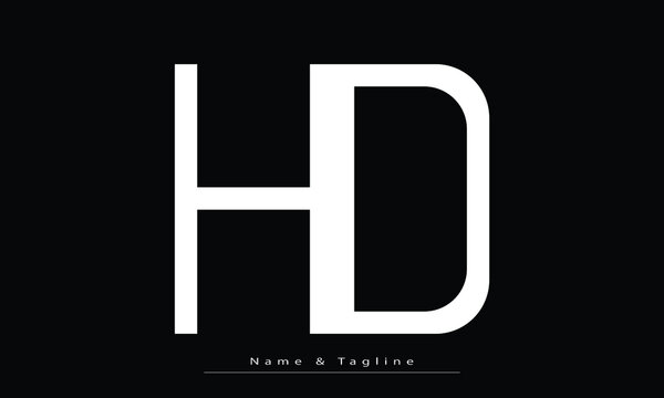 Alphabet letters Initials Monogram logo HD ,  DH