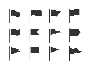 Poster - Vector flags set. Different flag icons isolated. Waving Flag Icons for Banners, Presentations