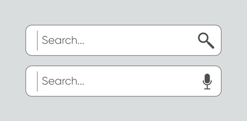 Poster - search bar for browser and web site. search windows set isolated on gray. vector