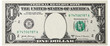 Clear 1 Dollar Banknote pattern, One hundred dollar border with empty middle area, U.S. 1 highly detailed dollar banknote. on a white background.
