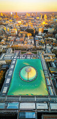 Wall Mural - Aerial view of Holborn area in London and British museum