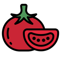 Canvas Print - tomato line icon