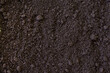 Texture of black earth ground with sand for planting