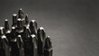 Metal nozzles on a screwdriver on a black background. Image with empty place for text. Background for web sites. Close-up.