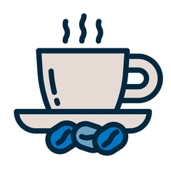 Sticker - coffee two tone icon