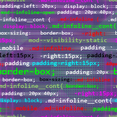 Fototapete - Abstract striped background with colorful letters. Seamless  pattern.