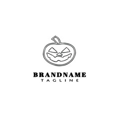 Wall Mural - pumpkin logo icon design template vector illustration