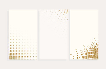 halftone brown covers vector background set