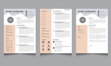 Creative Resume / Modern Resume Template, Gray Header Resume And Cover Letter Layout Set Accent
