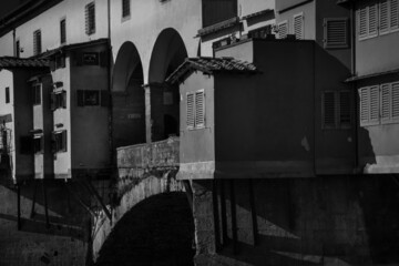 Sticker - Houses of Ponte Vecchio bridge in Florence, Italy