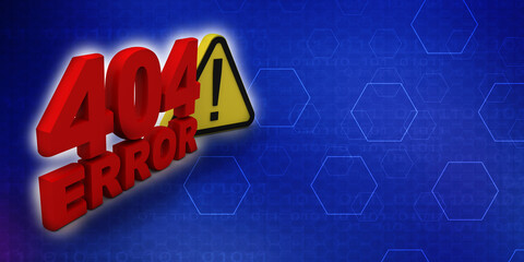 Poster - 3d rendering 404 error compliant