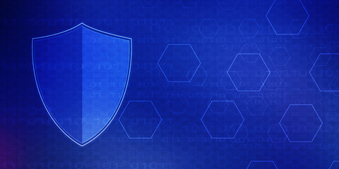 3d illustration Security concept - shield 
