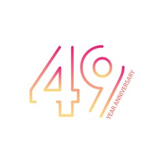 49 anniversary logotype with gradient colors for celebration purpose and special moment